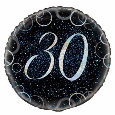 45cm Foil Balloon - 30TH BIRTHDAY Blue