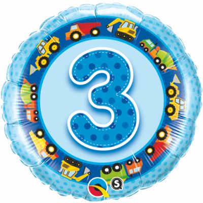 45cm Foil Balloon - 3RD BIRTHDAY