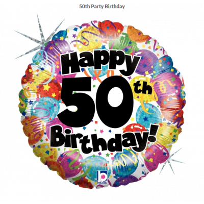 45cm Foil Balloon - 50th BIRTHDAY
