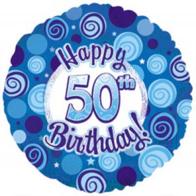 45cm Foil Balloon - 50TH BIRTHDAY