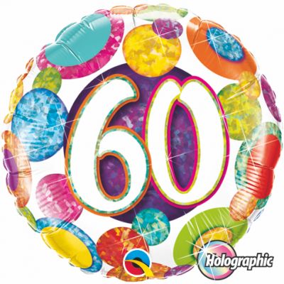 45cm Foil Balloon - 60th BIRTHDAY