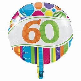 45cm Foil Balloon - HAPPY 60TH BIRTHDAY