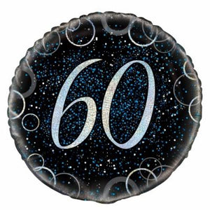 45cm Foil Balloon - 60TH BIRTHDAY blue