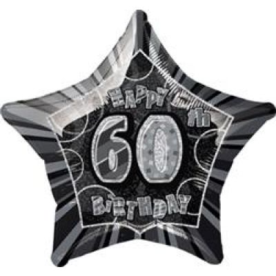 45cm Foil Balloon - 60TH BIRTHDAY
