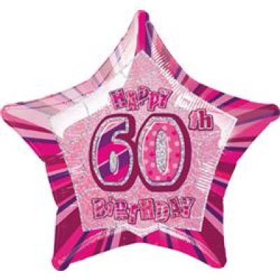 45cm Foil Balloon - 60TH BIRTHDAY