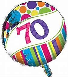 45cm Foil Balloon - HAPPY 70TH BIRTHDAY