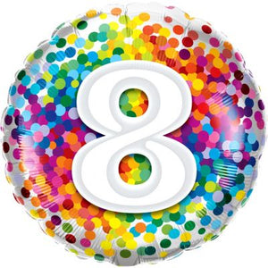 45cm Foil Balloon - HAPPY 8TH BIRTHDAY