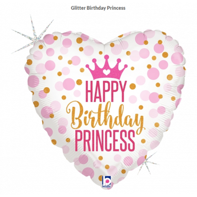 45cm Foil Balloon - HAPPY BIRTHDAY PRINCESS