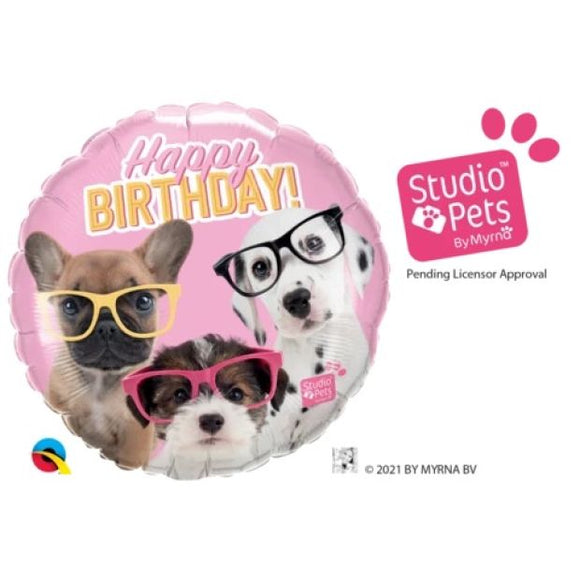 45cm Foil Balloon - HAPPY BIRTHDAY PUPPY DOG