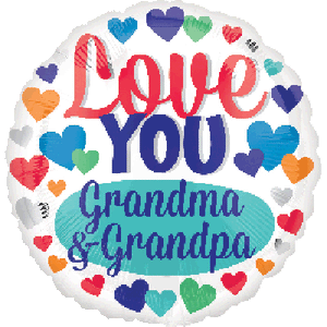 45cm Foil Balloon - LOVE GRANDMA & GRANDPA