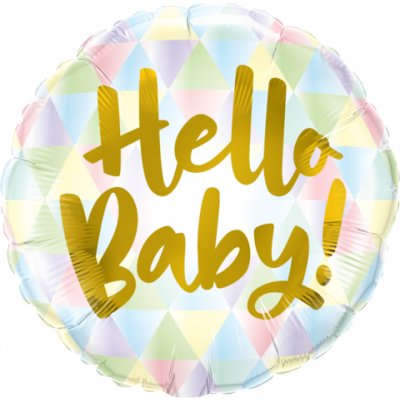 45cm Foil Balloon -  HELLO BABY