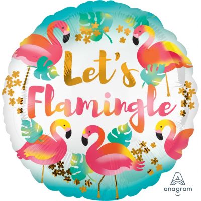 45cm Foil Balloon - LET'S FLAMINGO