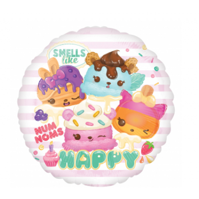 ***** CLEARANCE 45cm Foil Balloon - NUM NOMS *****