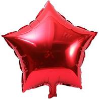 45cm Foil Balloon - STAR - RED