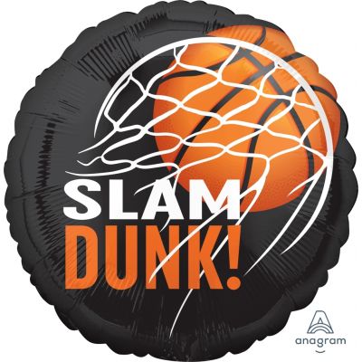 45cm Foil Balloon - BASKETBALL SLAM DUNK