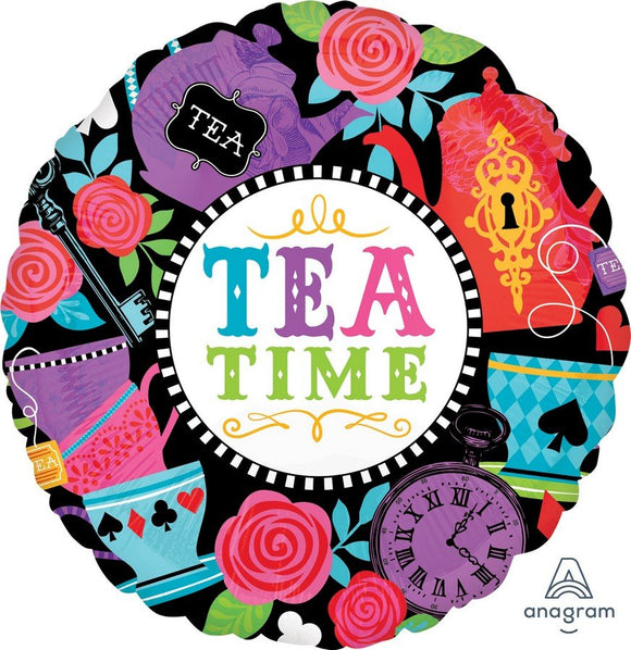 ***CLEARANCE 45cm Foil Balloon - TEA TIME ***