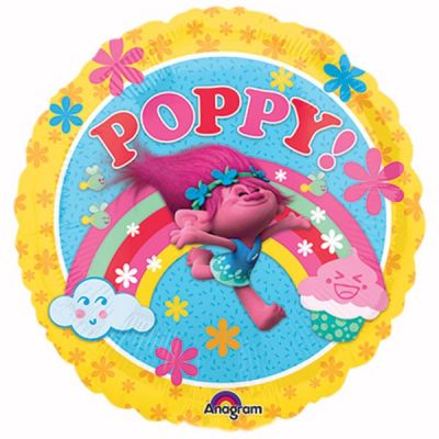 45cm Foil Balloon - TROLLS - POPPY