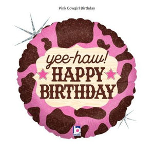 45cm Foil Balloon - YEE-HAW HAPPY BIRTHDAY