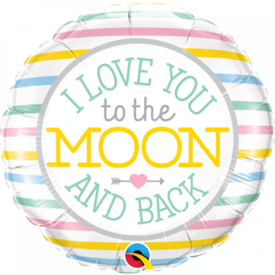 45cm Foil Balloon - LOVE YOU TO THE MOON & BACK