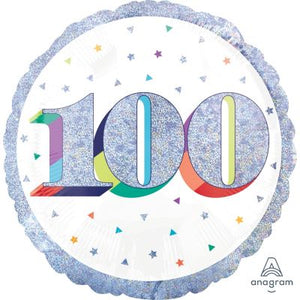 45cm Foil Balloon - 100th BIRTHDAY