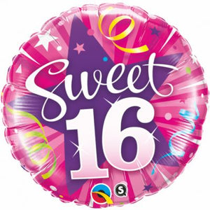45cm Foil Balloon - SWEET 16