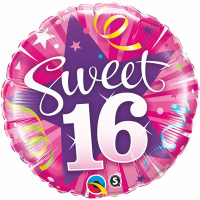 45cm Foil Balloon - SWEET 16