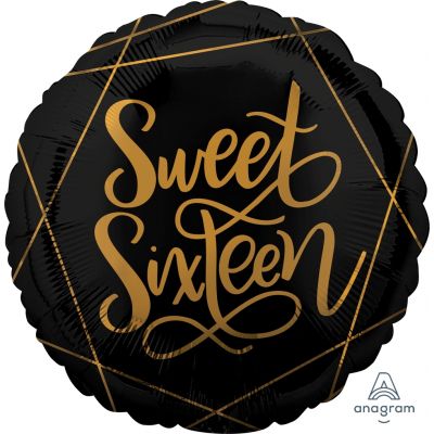 45cm Foil Balloon - SWEET SIXTEEN