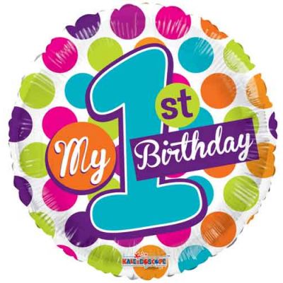 45cm Foil Balloon - 1ST BIRTHDAY
