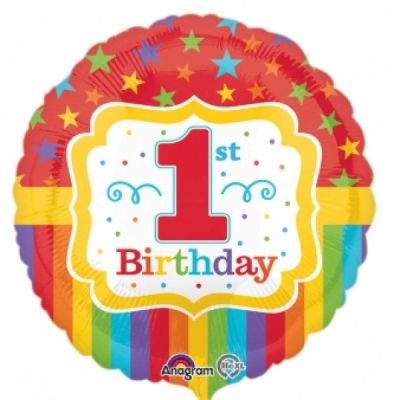45cm Foil Balloon - 1ST BIRTHDAY