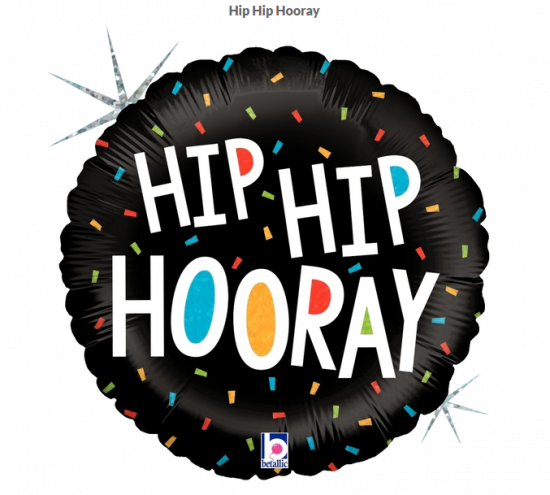45cm Foil Balloon - Hip Hip Hooray