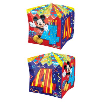 CUBEZ Balloon Bubbles - MICKEY MOUSE 4TH BIRTHDAY