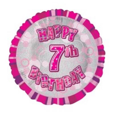 45cm Foil Balloon - 7TH BIRTHDAY