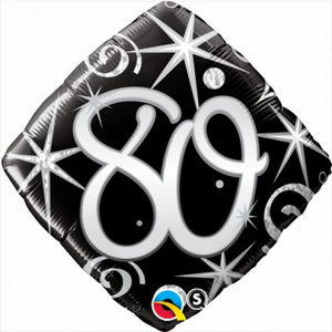 45cm Foil Balloon - 80TH BIRTHDAY - BLACK