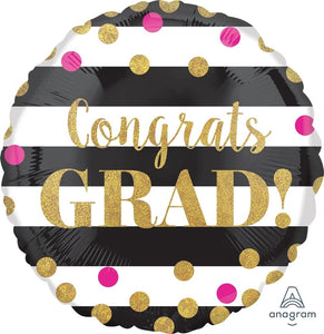 45cm Foil Balloon -  CONGRATS GRAD!