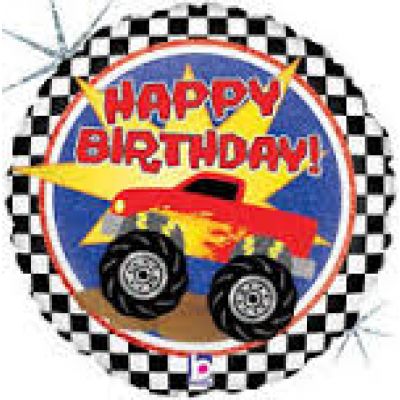 45cm Foil Balloon - HAPPY BIRTHDAY MONSTER TRUCK