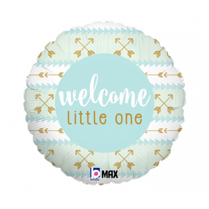 45cm Foil Balloon - WELCOME LITTLE ONE (Boy)