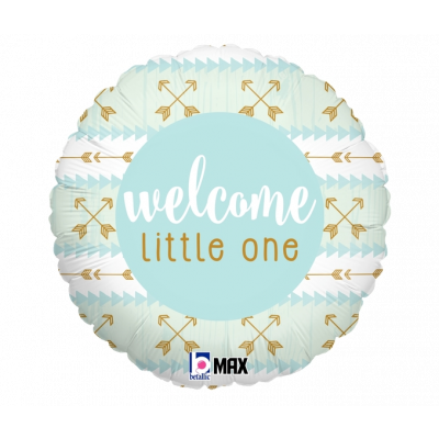 45cm Foil Balloon - WELCOME LITTLE ONE (Boy)