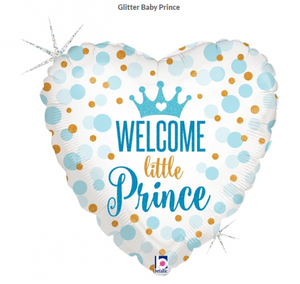 45cm Foil Balloon - WELCOME PRINCE