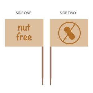 Bamboo Food Markers- 500 x NUT FREE