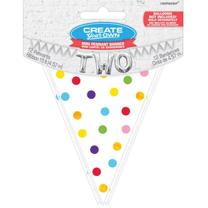 **CLEARANCE** Bunting Mini Flags (Pennant Banners) - Multicolour