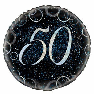 45cm Foil Balloon - 50th BIRTHDAY (Blue)