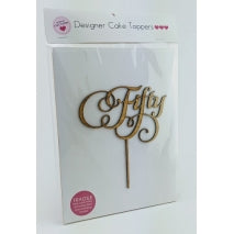 TIMBER Cake Topper - FIFTY