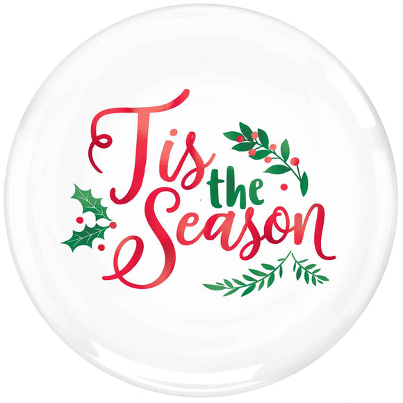 CHRISTMAS Tis the Season DINNER Plates