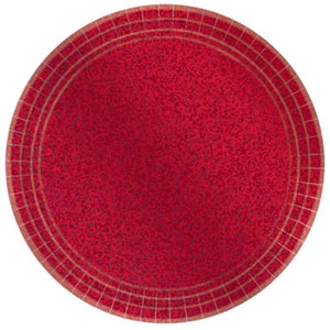 GLITTER RED - PAPER Plate 22cm