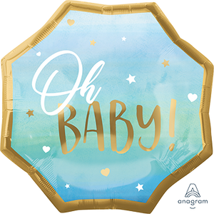 OH BABY (Blue) - PAPER Plate 25cm