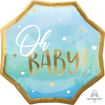 OH BABY (Blue) - PAPER Plate 25cm