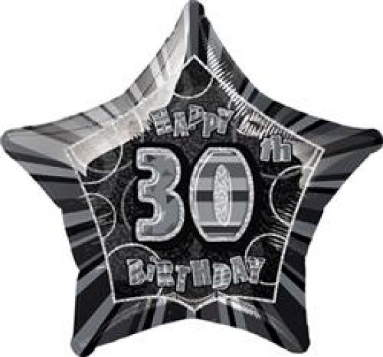 45cm Foil Balloon - HAPPY 30TH BIRTHDAY