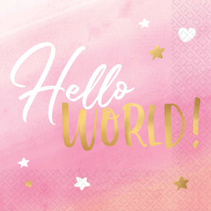 Hello World (PINK) Lunch Napkin