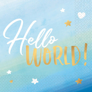 Hello World (BLUE) Lunch Napkin