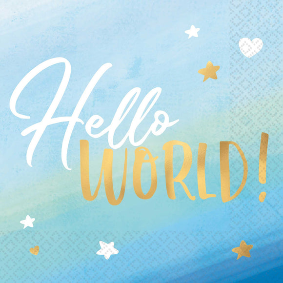 Hello World (BLUE) Lunch Napkin